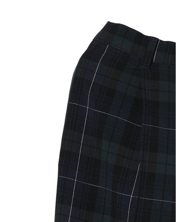 Green Parks きれいシルエットチェックパンツ Glen Check
