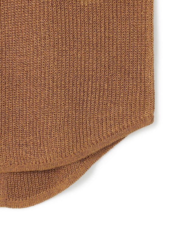 ICB 【洗える】 ペーパーブレンドシャインニット Vネックプルオーバー ラセットブラウン系