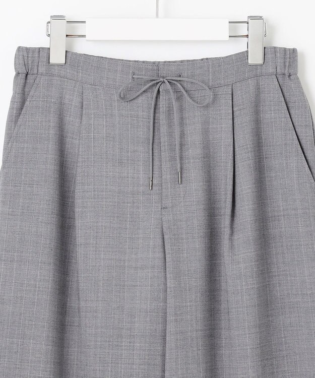 J.PRESS LADIES 【洗える】サイロウォッシャブル2wayストライプ ワイド パンツ グレーストライプ系1