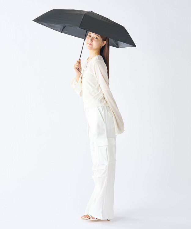 MOONBAT 【遮光100％/超軽量】マジで軽い傘 晴雨兼用 折りたたみ日傘 55cm マジカルテックプロテクション ブラック