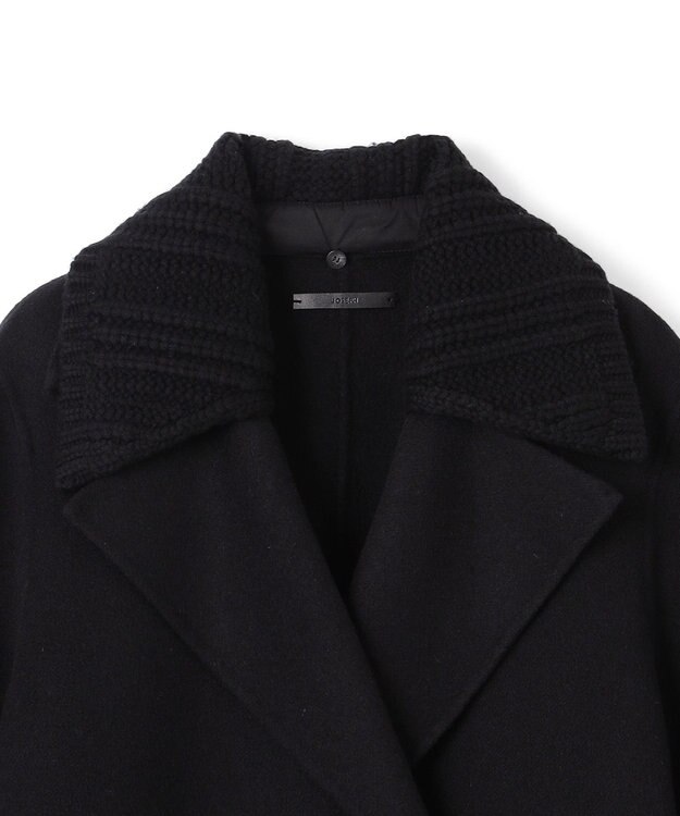 JOSEPH ダブルフェイスカラーブロック　ダブルブレステッドコート Black/grey