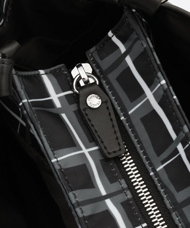 Y'SACCS ドローイングチェック2WAYミニトート ブラック