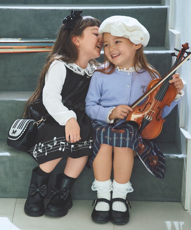 ANY KIDS メロディスカート ネイビー×バイオリン