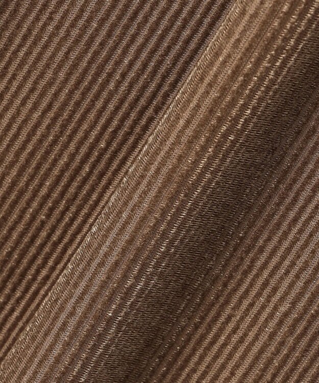 uncrave シアーベロアリブ ギャザーパンツ ブラウン