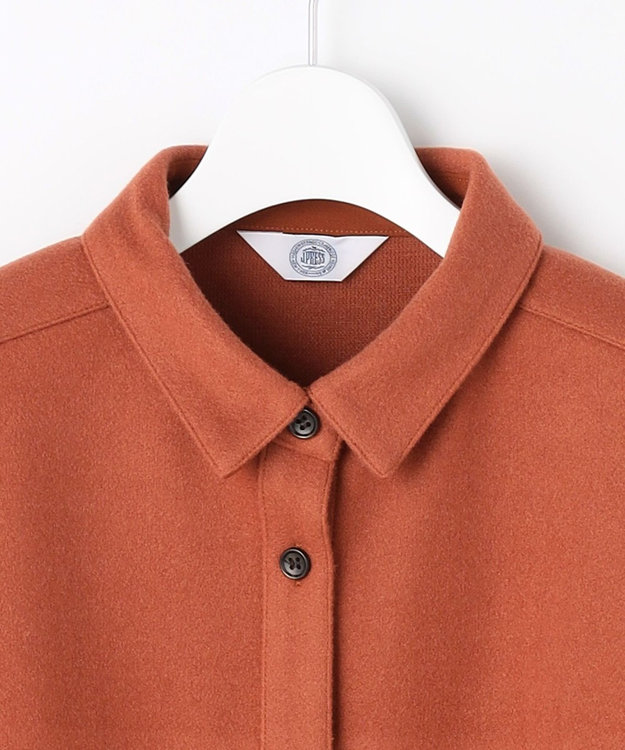 J.PRESS LADIES S メルトンジャージー シャツ オレンジ系