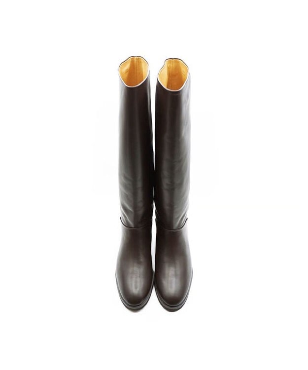 APOM インヒールロングブーツ40 ダークブラウン