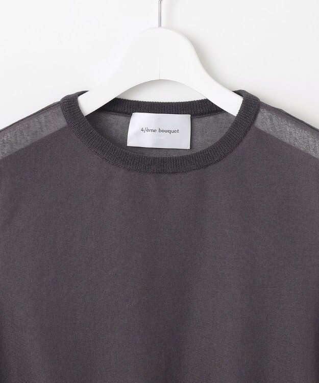 自由区 【カトリエムブーケ】Pure et feminine シアーティアードプルオーバー チャコール