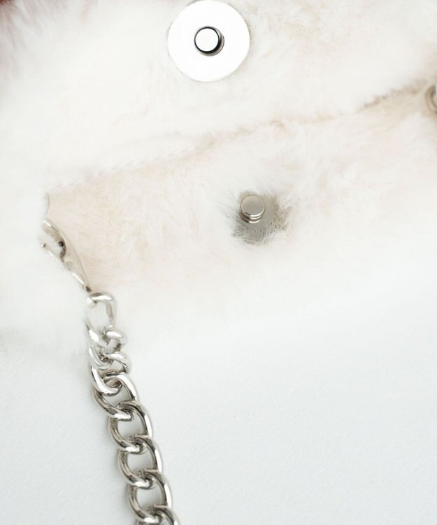 WEGO ファーチェーンミニショルダー ホワイト