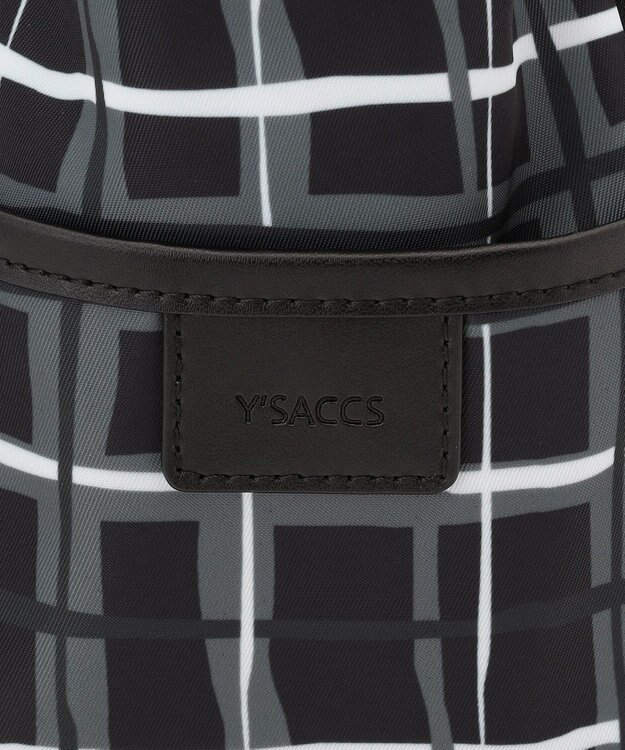 Y'SACCS ドローイングチェック2WAYミニトート ブラック