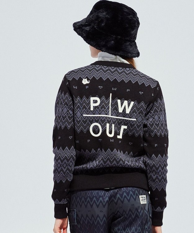 PW CIRCULUS 【手洗い可】【WOMEN】フェアアイルニット ブラック系5