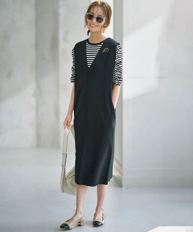 組曲 【2SET・WEB限定】ジャンスカ ツインセット ブラック×ボーダー系