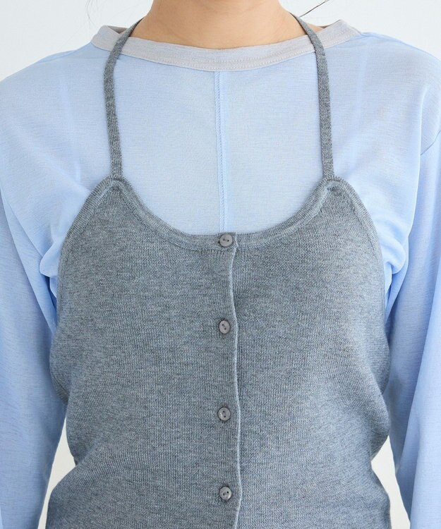 CRAFT STANDARD BOUTIQUE ホルターネックニットベスト Gray Mixture