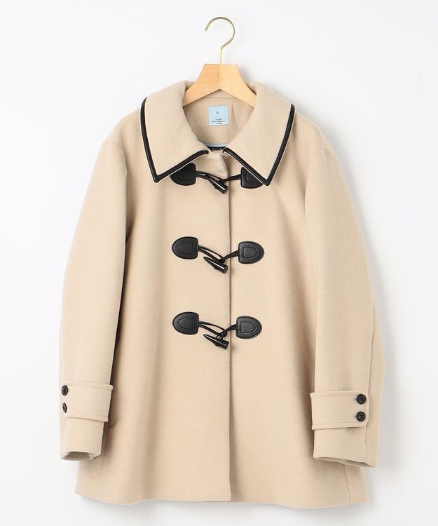 組曲 バイカラーダッフル ウールコート ベージュ系