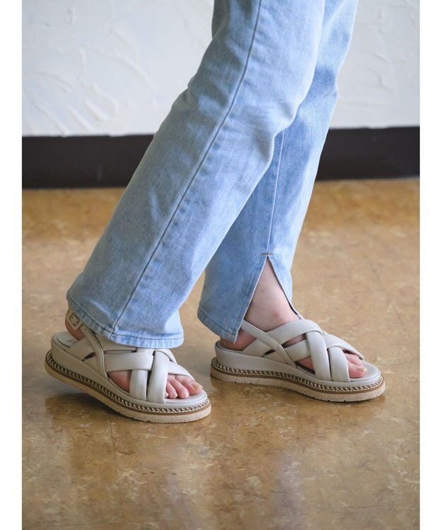 BONTRE 【LucaGrossi/ルカグロッシ】厚底パフィークロスサンダル/H760S-US トープ