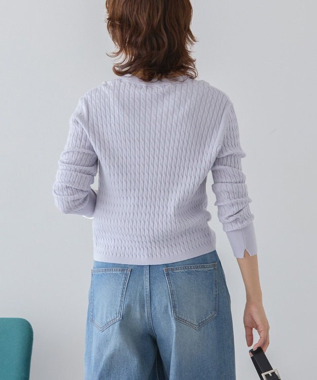 AMERICAN HOLIC ミニケーブルショート丈プルオーバー Purple