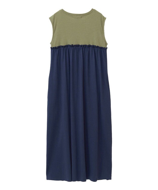 Green Parks ・ＳＵＧＡＲ　ＳＰＯＯＮ　ギャザーノースリーブワンヒ Khaki