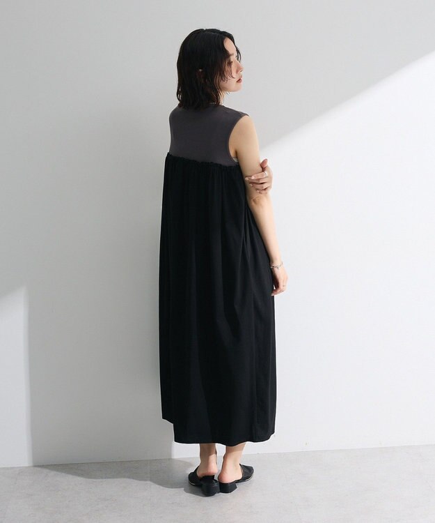 Green Parks ・ＳＵＧＡＲ　ＳＰＯＯＮ　ギャザーノースリーブワンヒ Charcoal Gray