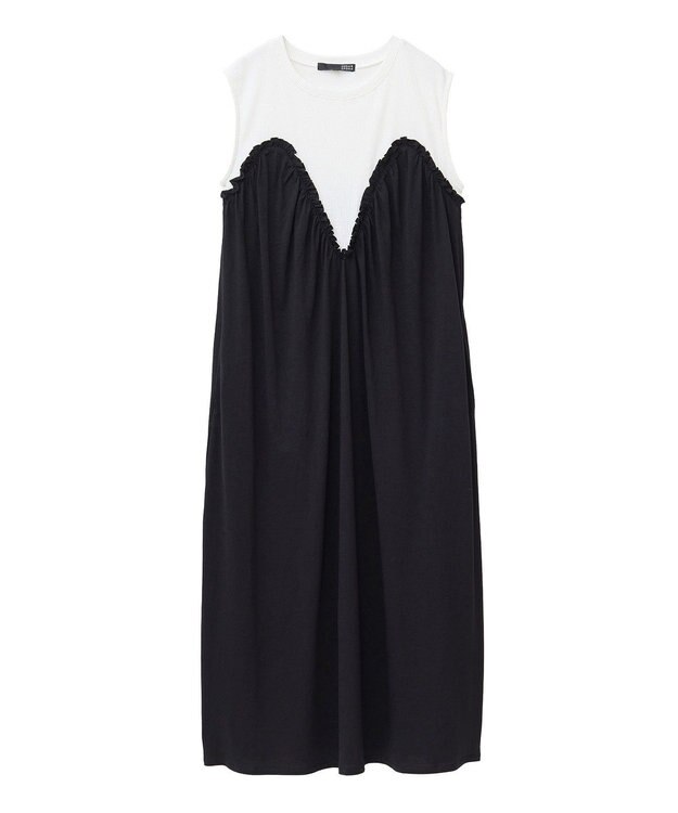 Green Parks ・ＳＵＧＡＲ　ＳＰＯＯＮ　ギャザーノースリーブワンヒ Off White