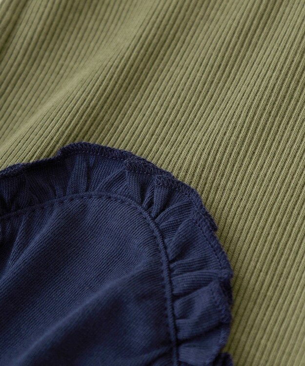 Green Parks ・ＳＵＧＡＲ　ＳＰＯＯＮ　ギャザーノースリーブワンヒ Khaki