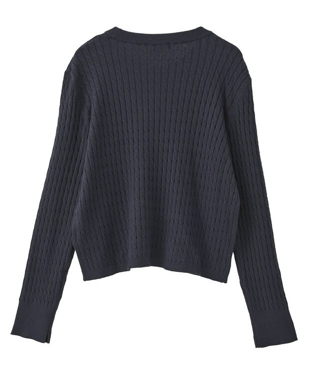 AMERICAN HOLIC ミニケーブルショート丈プルオーバー Navy