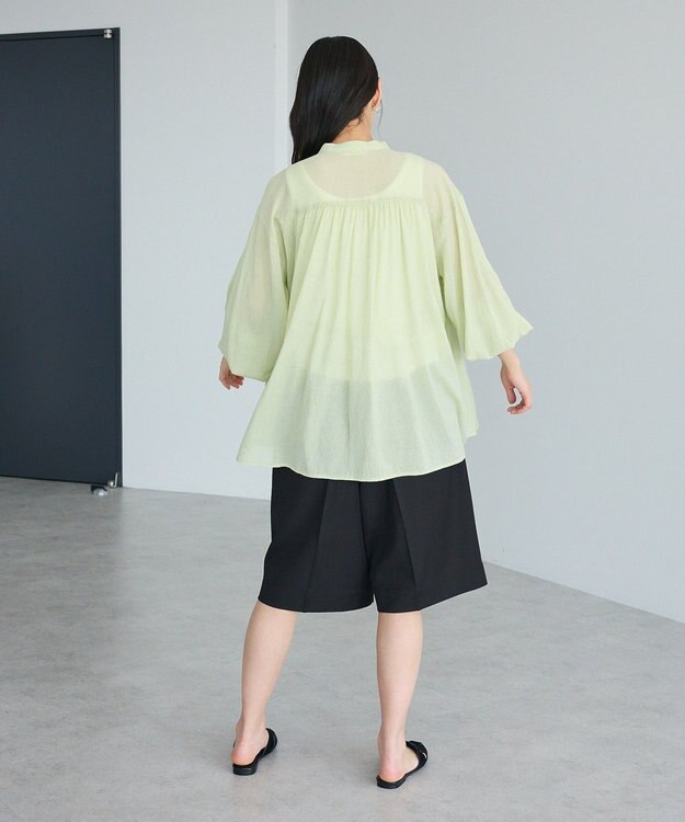 CRAFT STANDARD BOUTIQUE ウ゛ィンテージボイルロングスリーブブラウス Lime Green