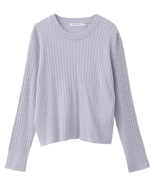 AMERICAN HOLIC ミニケーブルショート丈プルオーバー Purple