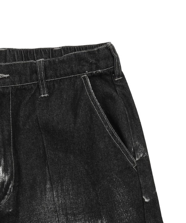 WEGO メタリックプリントデニムパンツ デニムブラックソノタ