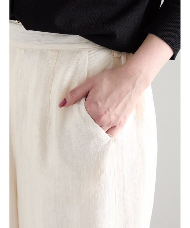 Te chichi チーフ刺繍ラップスカート付きパンツ オフホワイト