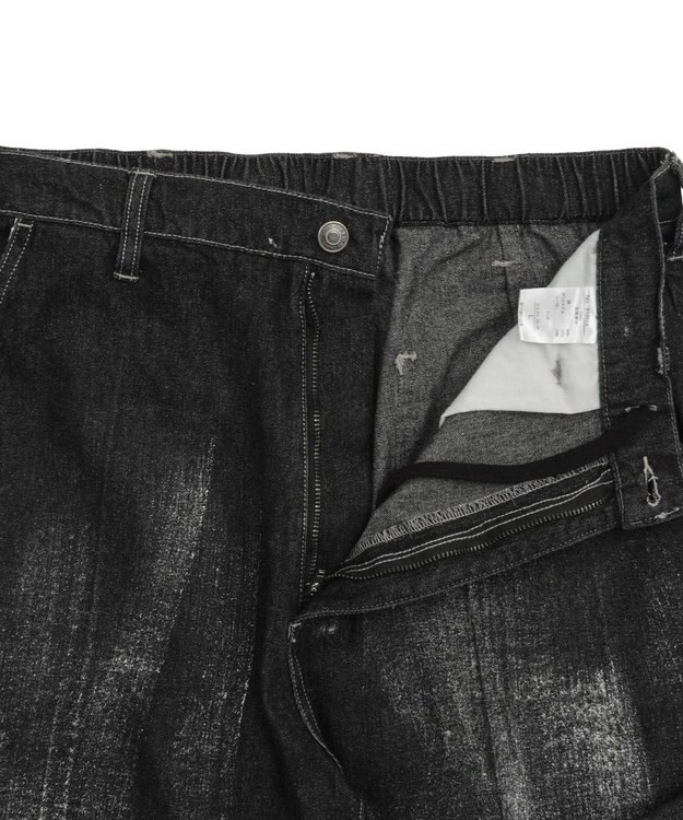 WEGO メタリックプリントデニムパンツ デニムブラックソノタ