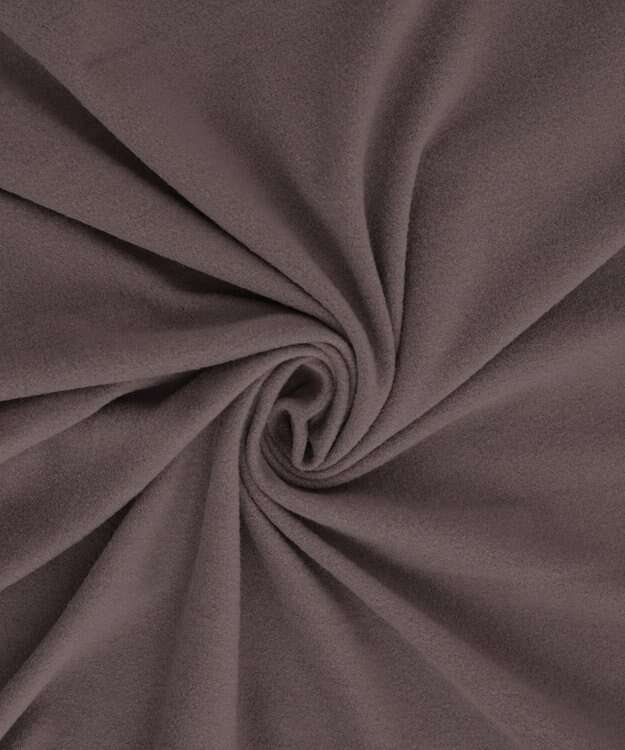 Tiaclasse L 【新色追加・洗える】裏起毛ジョーゼット胸元タックチュニックブラウス モカ