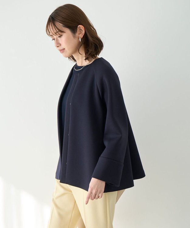 UNFILO ダブルフェイス ショートコート ネイビー