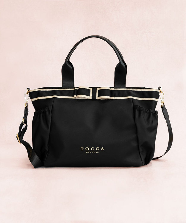 DUAL RIBBON NYLON TOTE L トートバッグ L / TOCCA