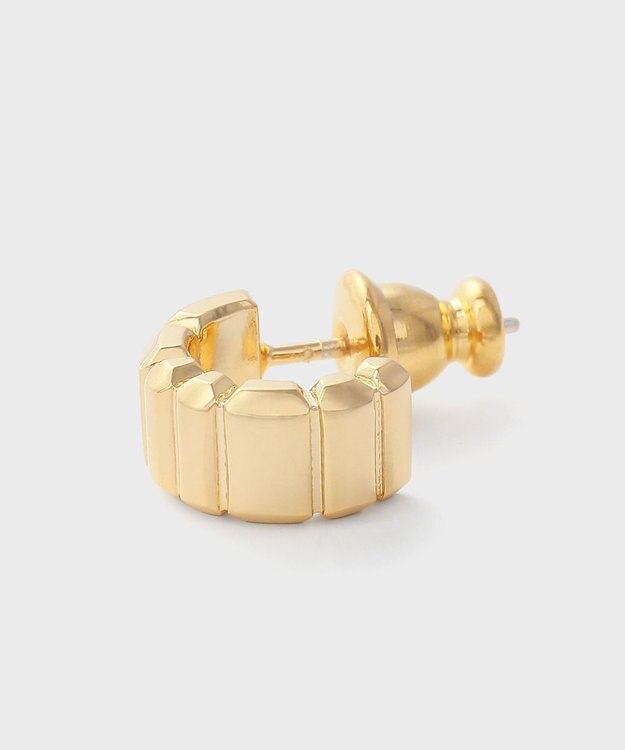 Paul Smith スクエアカッティング ピアス ゴールド