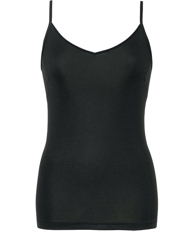 Wing インナー 【綿の贅沢オーガニック】 オーガニックコットン混素材 薄くて軽い キャミソール EL1056 ウイング／ワコール ブラック