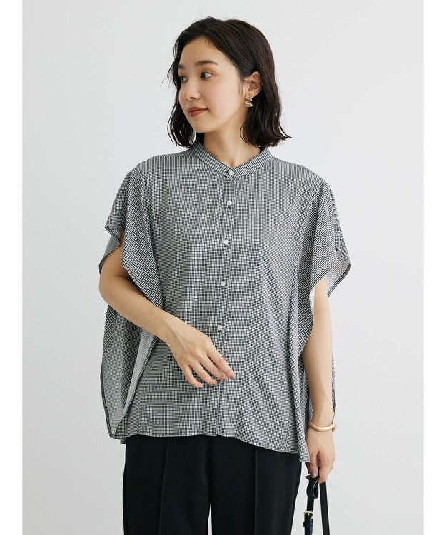 Green Parks 接触冷感　アソート柄ブラウス Gingham Check