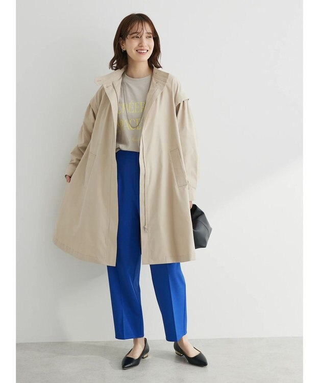 Green Parks 花粉防止　袖タックコート Beige