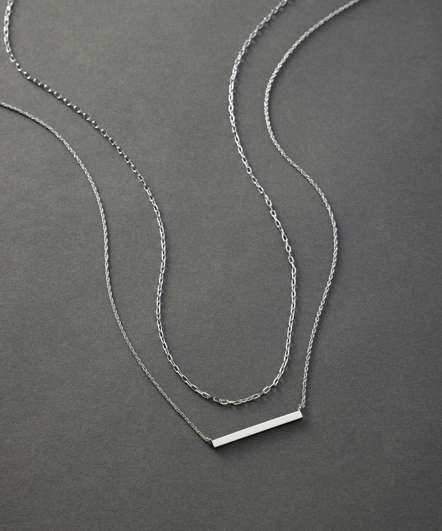 23区 バートップ 2WAY チェーン ネックレス シルバー系