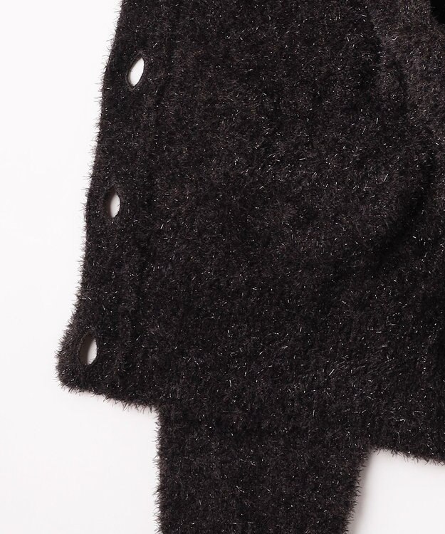 Feroux キラキラシャギー ニット カーディガン グレー系