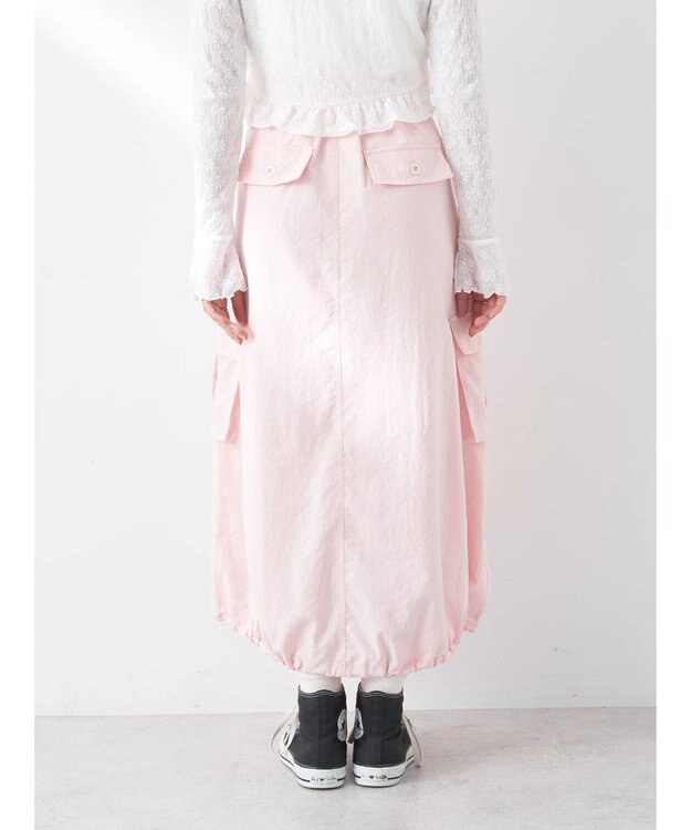 earth music&ecology バルーンカーゴスカート Pink