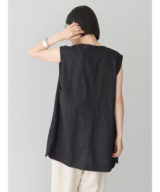 AMERICAN HOLIC リネンブレンドジレベスト Black