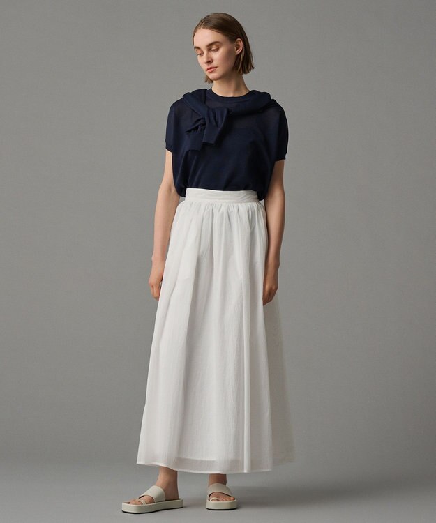 uncrave 【手洗い可】シアー ニットカーディガン（uncrave STANDARD） ネイビー