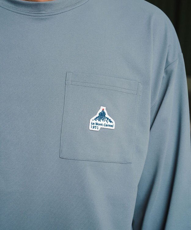 SHARE PARK MENS 【UVケア・吸水速乾・ストレッチ・軽量 】エンブレムTシャツ（L・XLサイズ） ブルー系