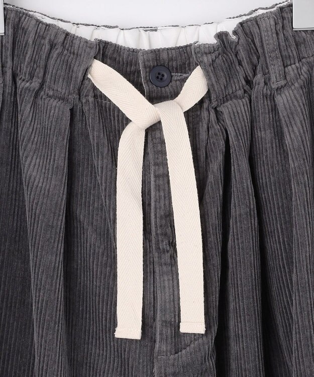J.PRESS YORK STREET 【UNISEX】コーデュロイ 2タックワイドパンツ ライトグレー系