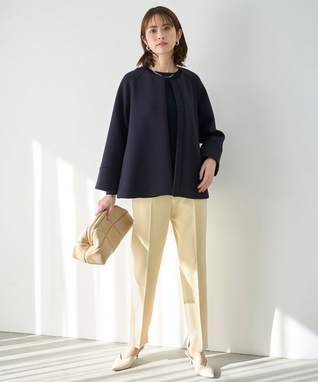 UNFILO ダブルフェイス ショートコート ネイビー