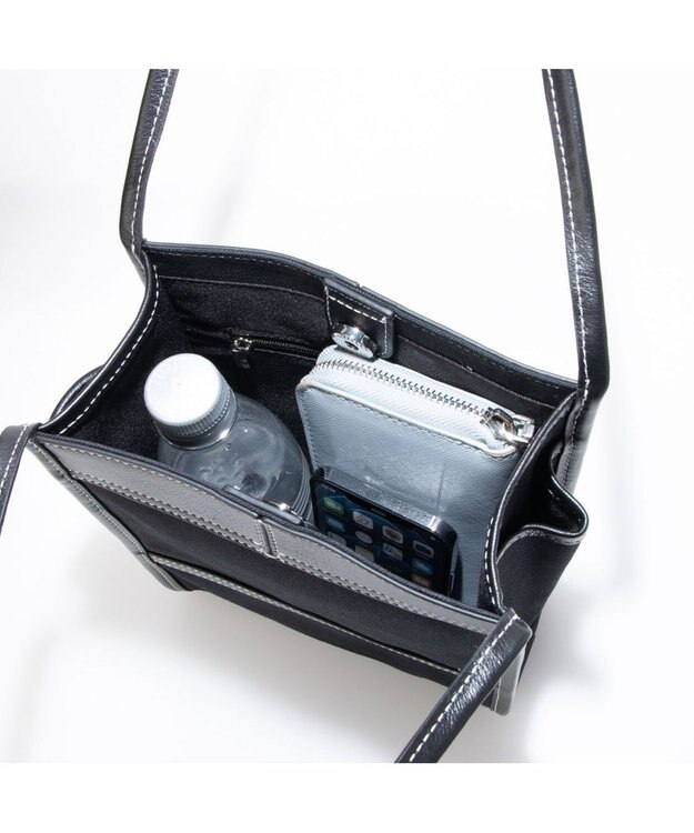 LA BAGAGERIE 【倉敷帆布】キャンバス縦型ミニトート ブラック