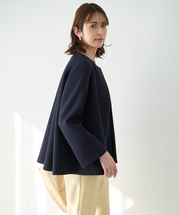 UNFILO ダブルフェイス ショートコート ネイビー