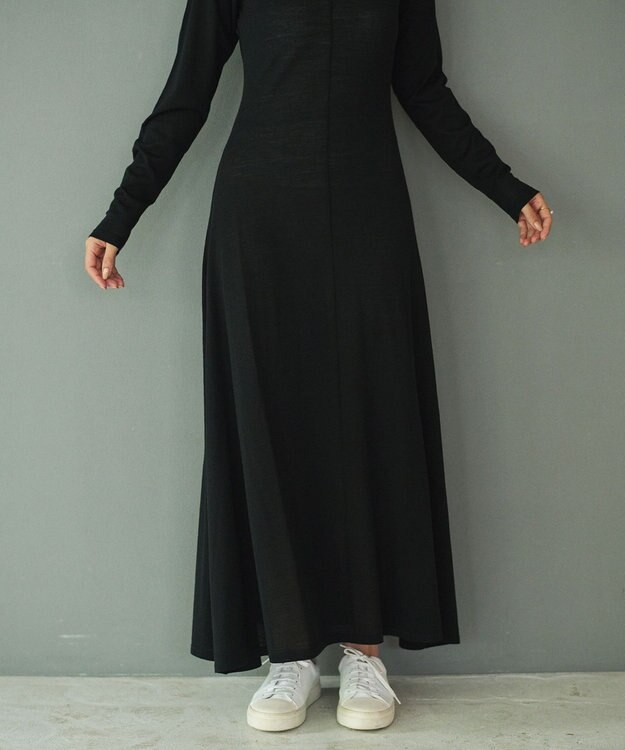 #Newans パーフェクトシルエットニットドレス ブラック