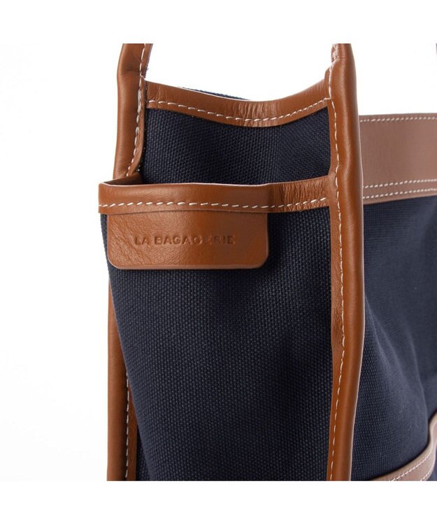 LA BAGAGERIE 【倉敷帆布】キャンバス縦型ミニトート ネイビー
