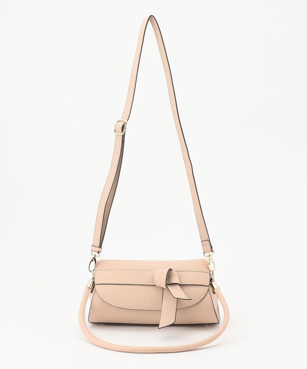 LA BAGAGERIE 【maison vert】 【軽量2WAY】ワイドリボンフラップバッグ ベージュ