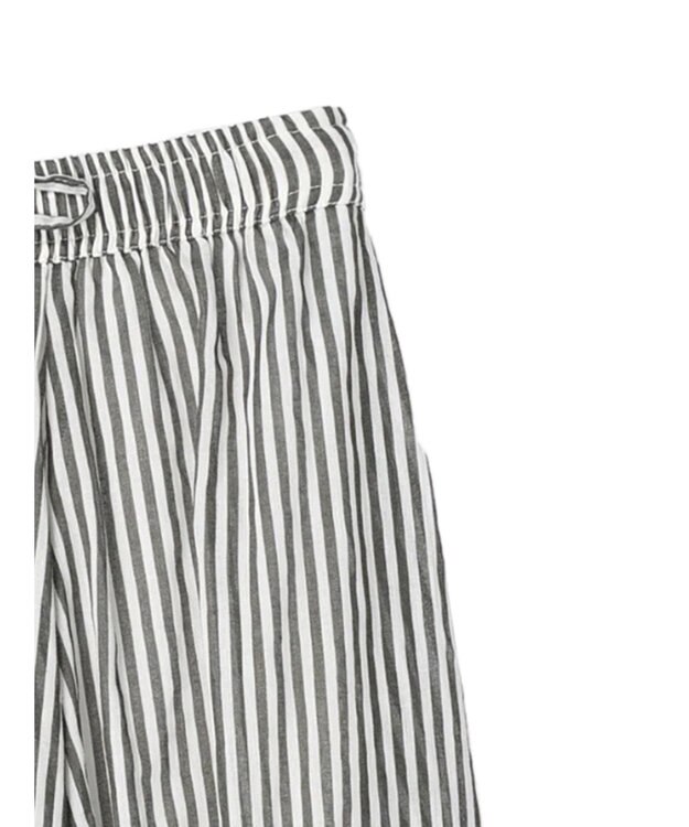 Green Parks インド綿　ふんわりボイルロングスカート Stripe